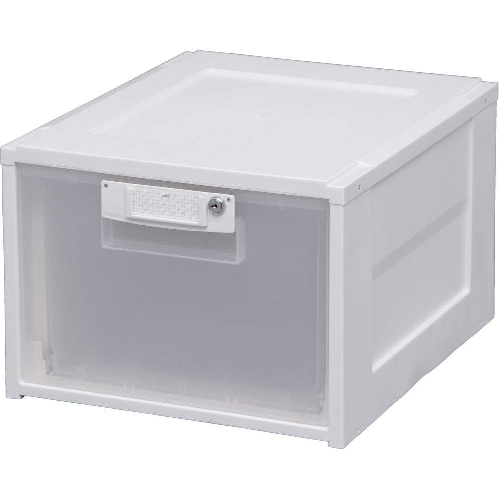 

Iris Ohyama Chest Office with Key HG-301KA White/Clear