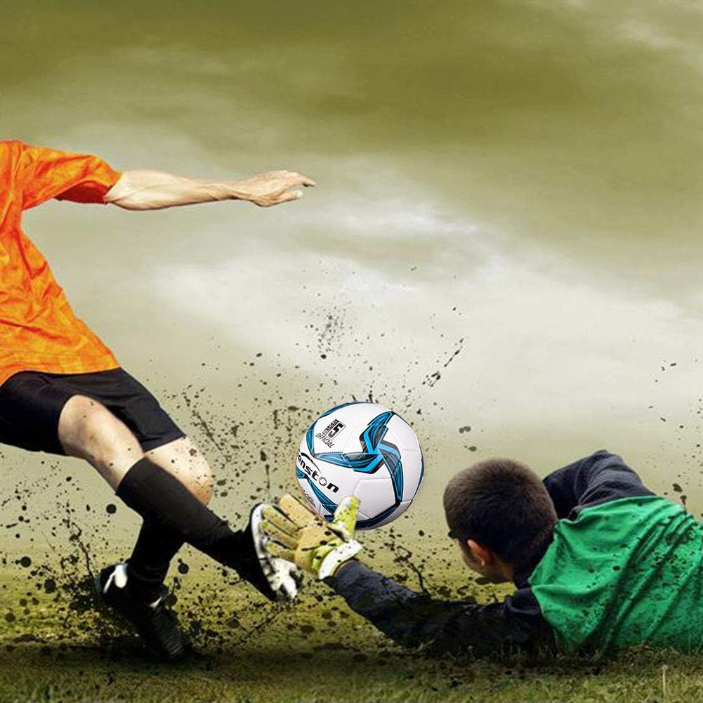 Senston Soccer Ball Size 5 for Adults and Youths, Training Ball for Match Soccer and Pump