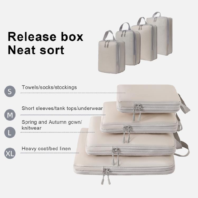 4 Pieces Polyester Compression Storage Bag Practical Closet Organizers Efficient Closet and Luggage Management Tool