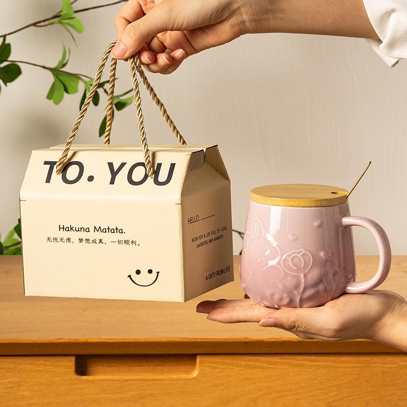 Graduation Gift for Teacher Souvenir Practical Small Gift for Female Students Ceramic Mug Water Cup Coffee Cup Household Use