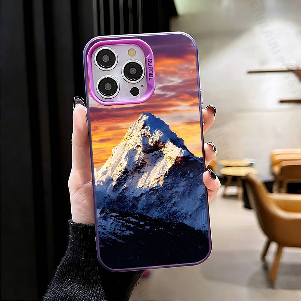 

Чехол для телефона Пейзаж снежной горы для IPhone 17 16e 16 15 14 13 12 11 Pro Max X XS MAX Задняя крышка iPhone17