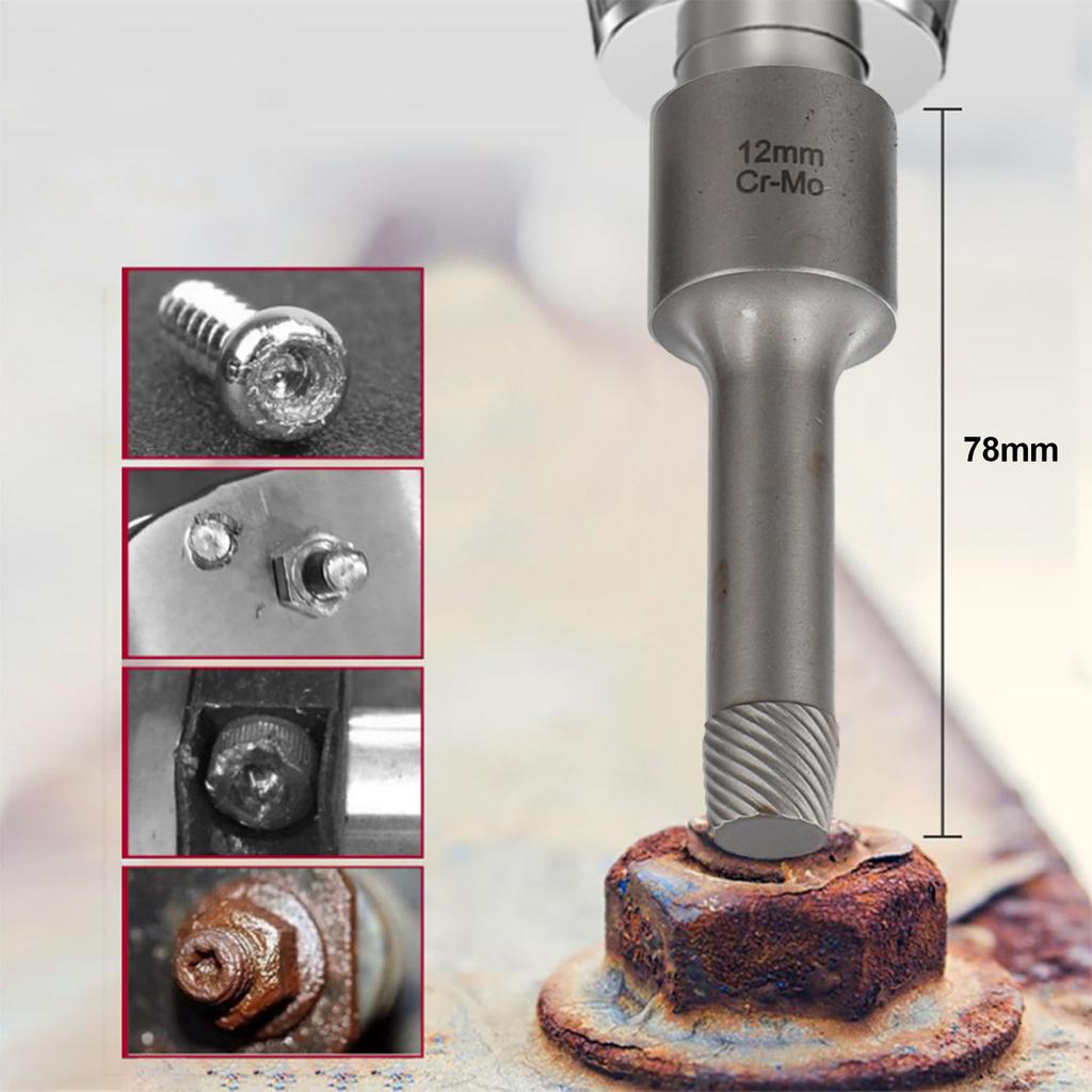 Sechskantschrauben-Entferner Beschädigter Schrauben-Extraktor Kompatibel mit 1/2-Zoll-Antrieb Perfekt für Schlagschrauber Geeignet für verschiedene Schrauben