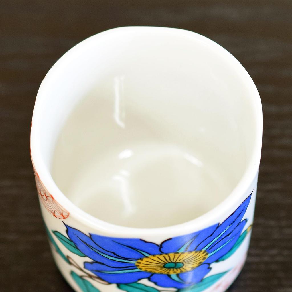 Waza no Kura Large Kutani Ware Teacup with Tessen Motif, Ceramic, Brand Name, Japanese Tableware, Made in Japan