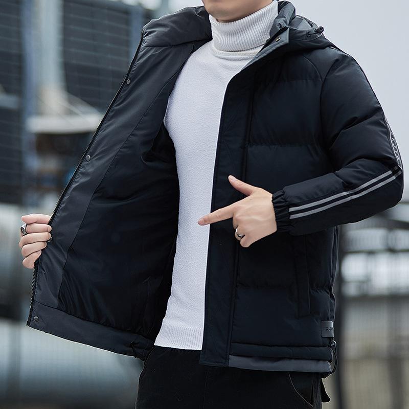 Thick Casual Men's Jacket Winter Trend Down Cotton-padded Jacket Thickened Hooded Loose Cotton-padded Jacket Down Cotton-padded Jacket Men