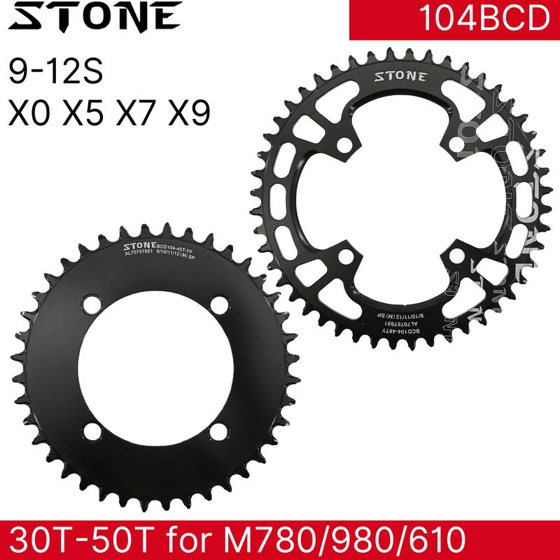 Stone 104BCD Round Chainring for Shimano XTM430 M780 SLX670 M980 30 34t 36t 38t 40 42 44 46 48T MTB Bike 12s 12 Speed Chainwheel