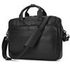 Leather Briefcase 16-Inch Men'S Business Handbag Commuter Shoulder Messenger Bag First Layer Cowhide Black