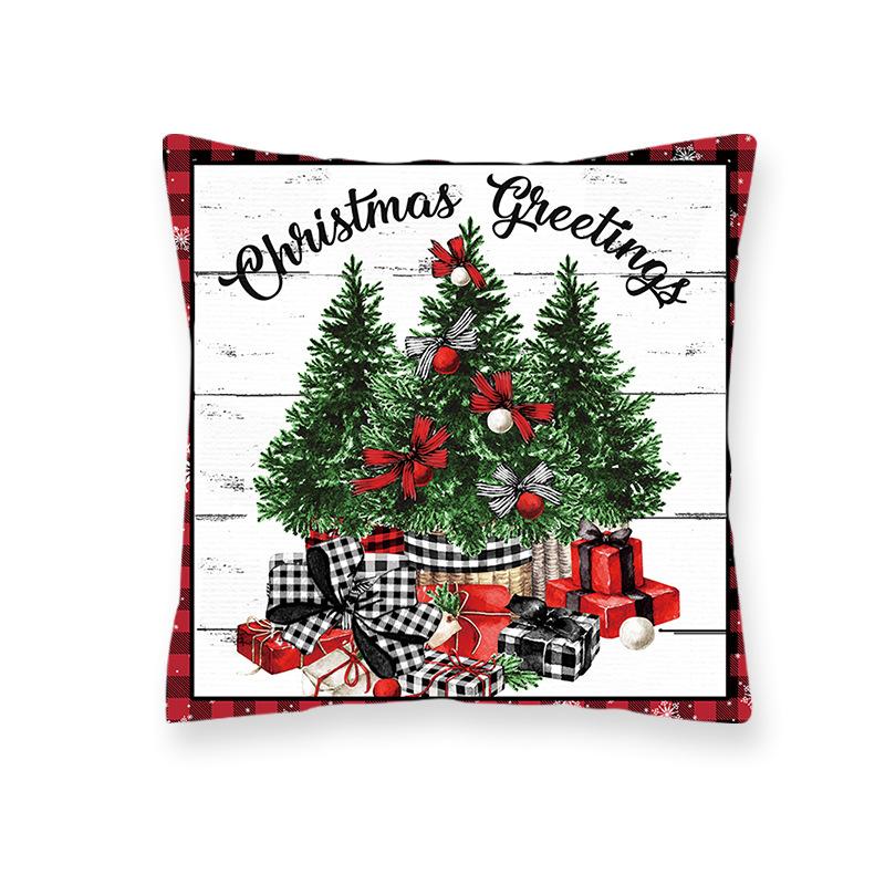 Nordic Christmas Pillows, Decorative Living Room Sofa Pillow Case Pillow Bedroom Red Plaid Ins Three-dimensional Pillow