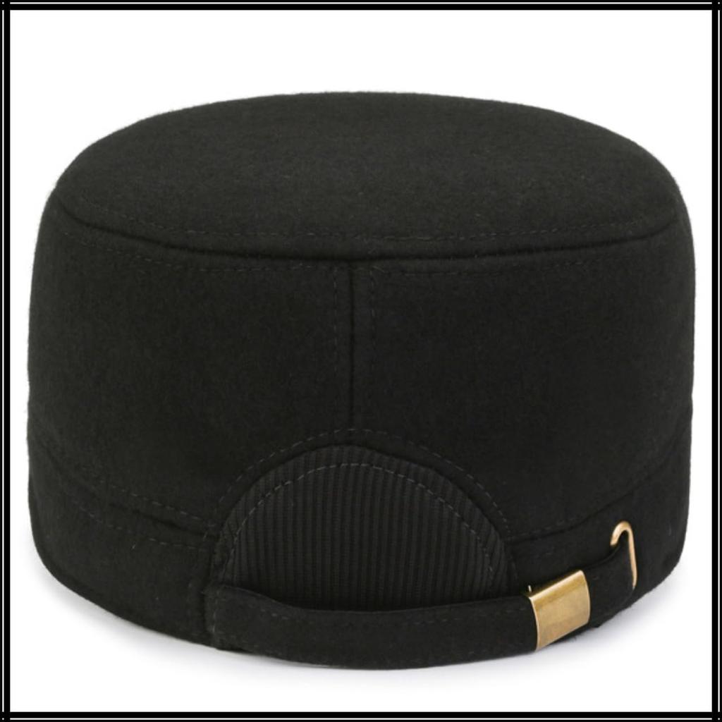 Hat Earmuffs Cold Protection Casual Outdoor CZA379 [White Fang] Men's Women's (Black)