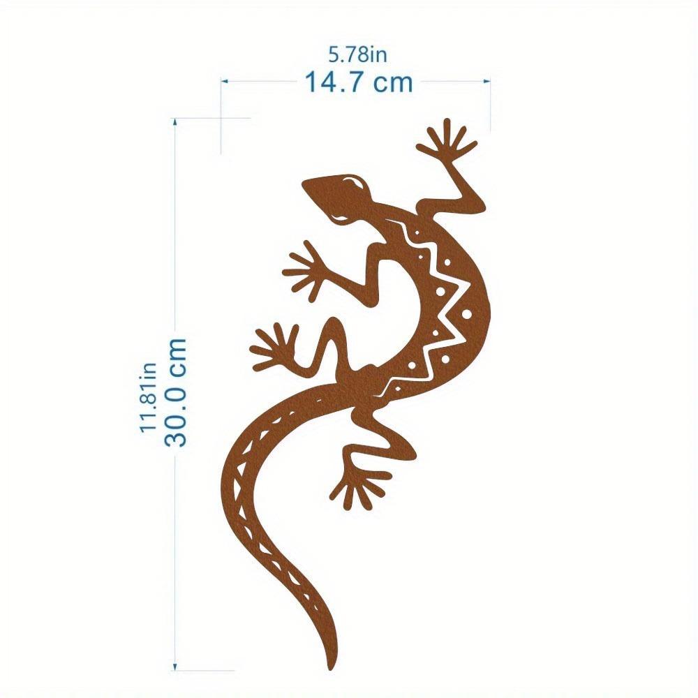 

Rust Colored 3D Metal Gecko Wall Decor, Modern Lizard Silhouette for Living Room, Bedroom, Outdoor Art TY3443-02-xiu