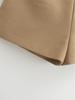 2026 Women's Slim High Waist Khaki Suit Shorts - Elegant, Straight Leg Casual Hot Pants