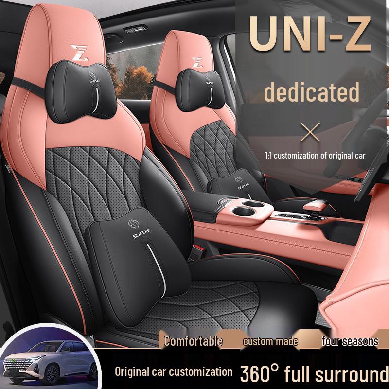 Changan UNIZ 5-Sitzer Leder Autositzkissen - Ganzjährig, Universelle Passform