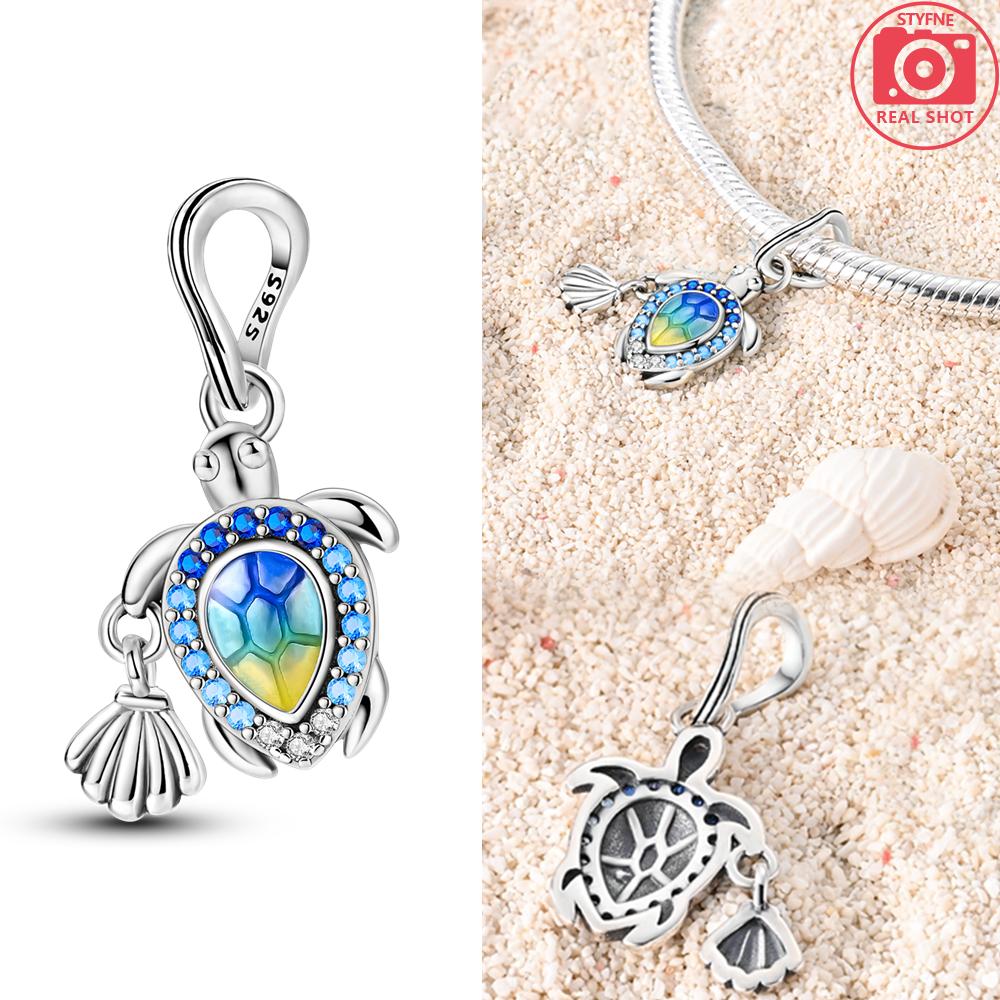 Authentic Murano Blue Turtle Pink Glass Bead Charms Compatible With Bracelets Charm Bead Charms Copper Jewellery Making Diy Anniversary Gift