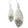 Les Trésors De Lily [N0734] - Silver Gray 'Sissi' Designer Earrings