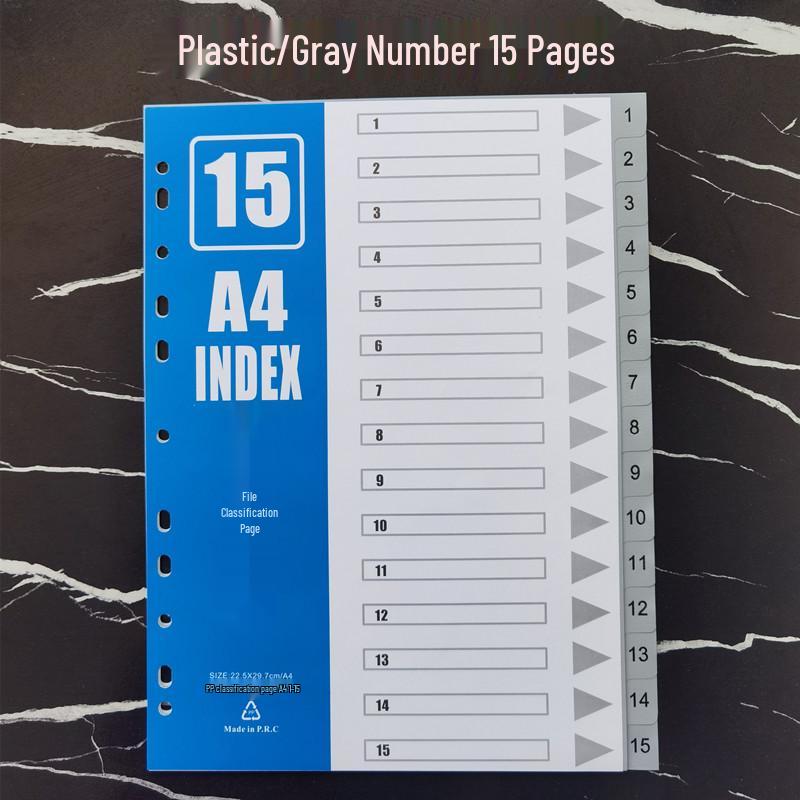 Set de separadores A4 de hojas sueltas: 12 Páginas de Índice Mensual, 50 Páginas Etiquetadas, 31 Páginas de Clasificación por Letra de Colores, Perforadas para 11 Agujeros.