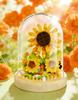 Children's DIY Rose Bouquet Building Blocks Set with Dust Cover - Creative and Educational Toy Ornament