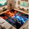 Game Controller Theme Crystal Velvet Floor Rug Personalized Custom Name Text Warm Carpet Home Decoration