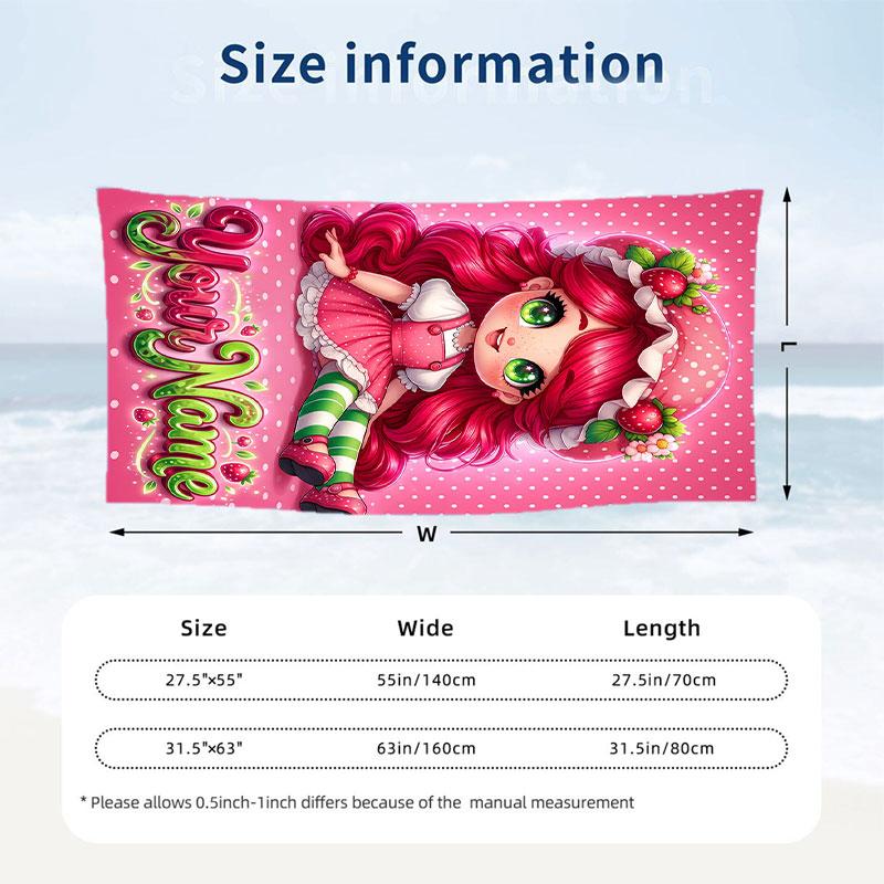 Fantasy Magic Theme Beach Towel Personalized Custom Name & Text Soft Quick Dry Beach Towel for Swimming Travel