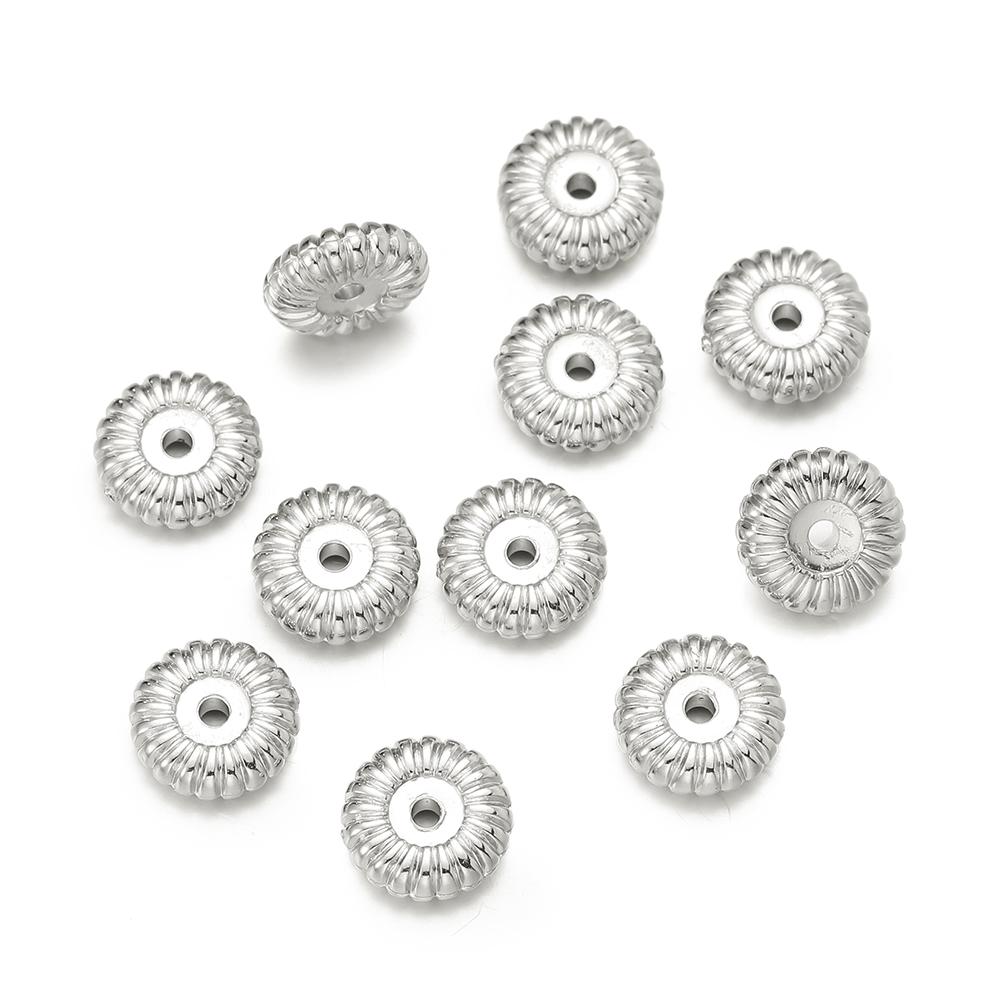 50pcs/lot CCB Spacer Beads Charms Antique Silver Color Spacer Beads Charms Pendants For DIY Bracelets Jewelry Making Accessories