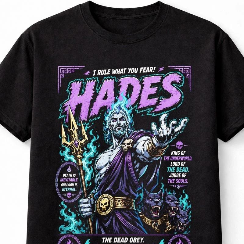 Hades Greek God of the Underworld Cerberus Unisex TShirt S