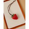New Creative Simulation Big Strawberry Bag Pendant Personalized Three-dimensional Resin Cute Keychain Bag Accessories Pendant