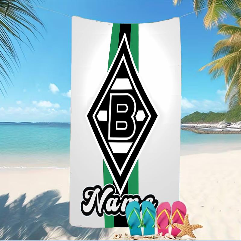 Personalisierbare Strandtücher mit Designs im Thema Borussia Mönchengladbach. Geeignet für den Strand, Yoga, Sport;ideal als Strandzubehör