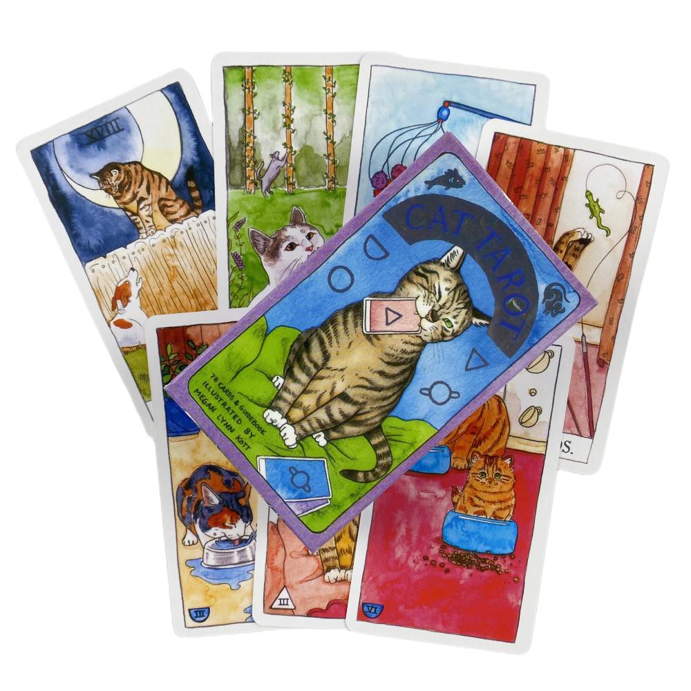 Tarot Of Pagan Cats Cards Divination Deck English Vision Edition Board Playing Game For Party