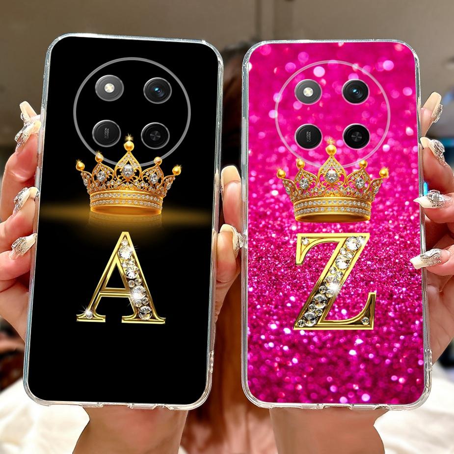 Für Honor Magic7 Lite Hülle BRP-NX1 Stilvolle Krone Buchstaben Abdeckung Weiches Silikon Schlanke Handyhülle Für Honor Magic 7 Lite Fundas Coque