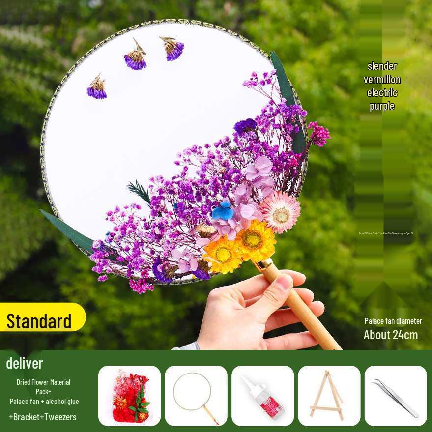 Dried Flower Fan DIY Kit for International Women's Day - Team Building & Handmade Gift