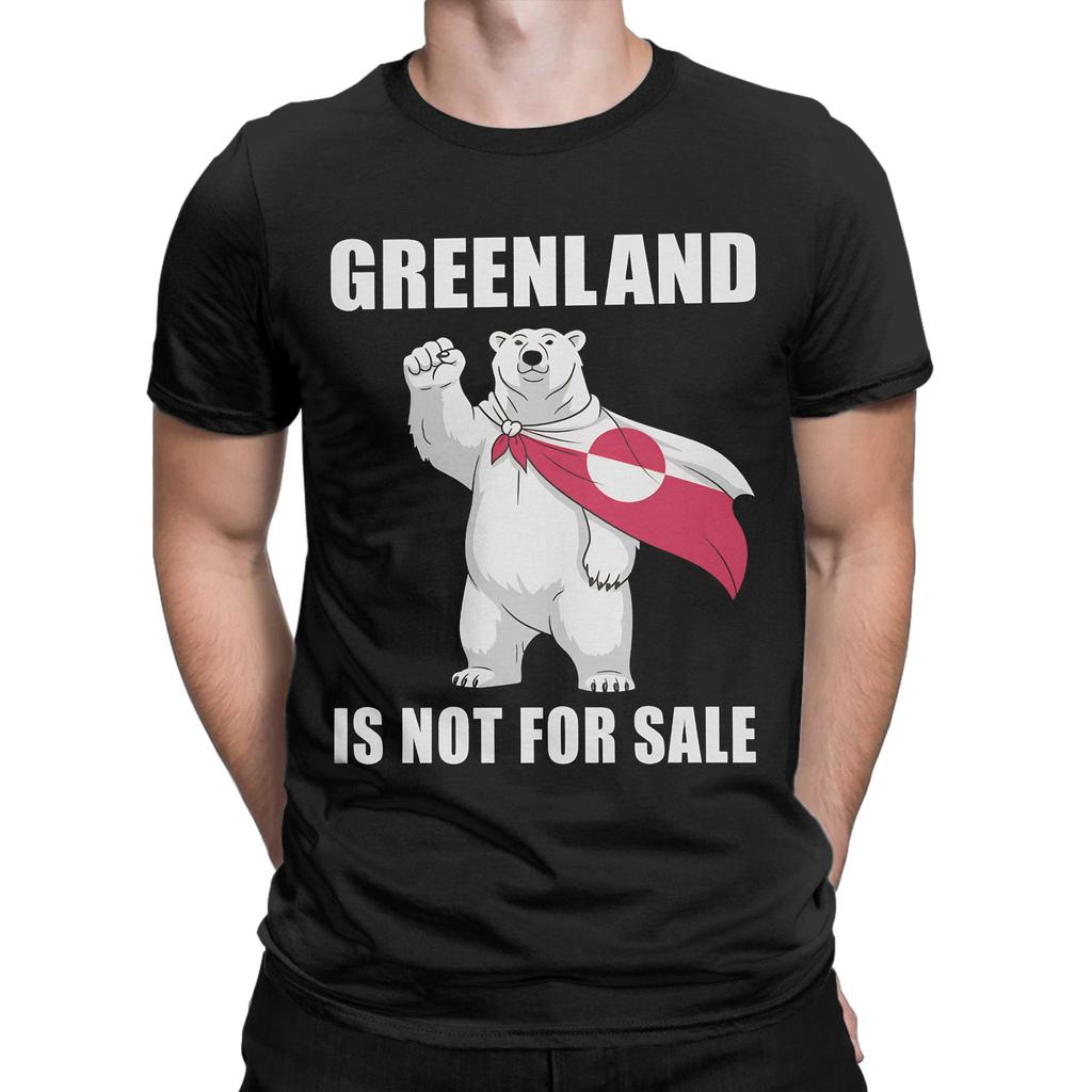Camiseta Unisex Groenlandia No Está a la Venta Camisetas de Algodón Puro Camiseta Vintage de Manga Corta con Cuello Redondo Camiseta Talla Grande