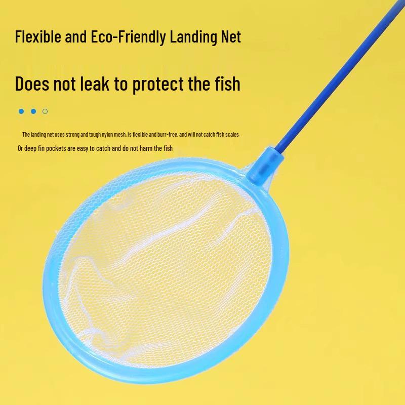 Kids' Small Fishing Net with Mesh Bag for Catching Fish