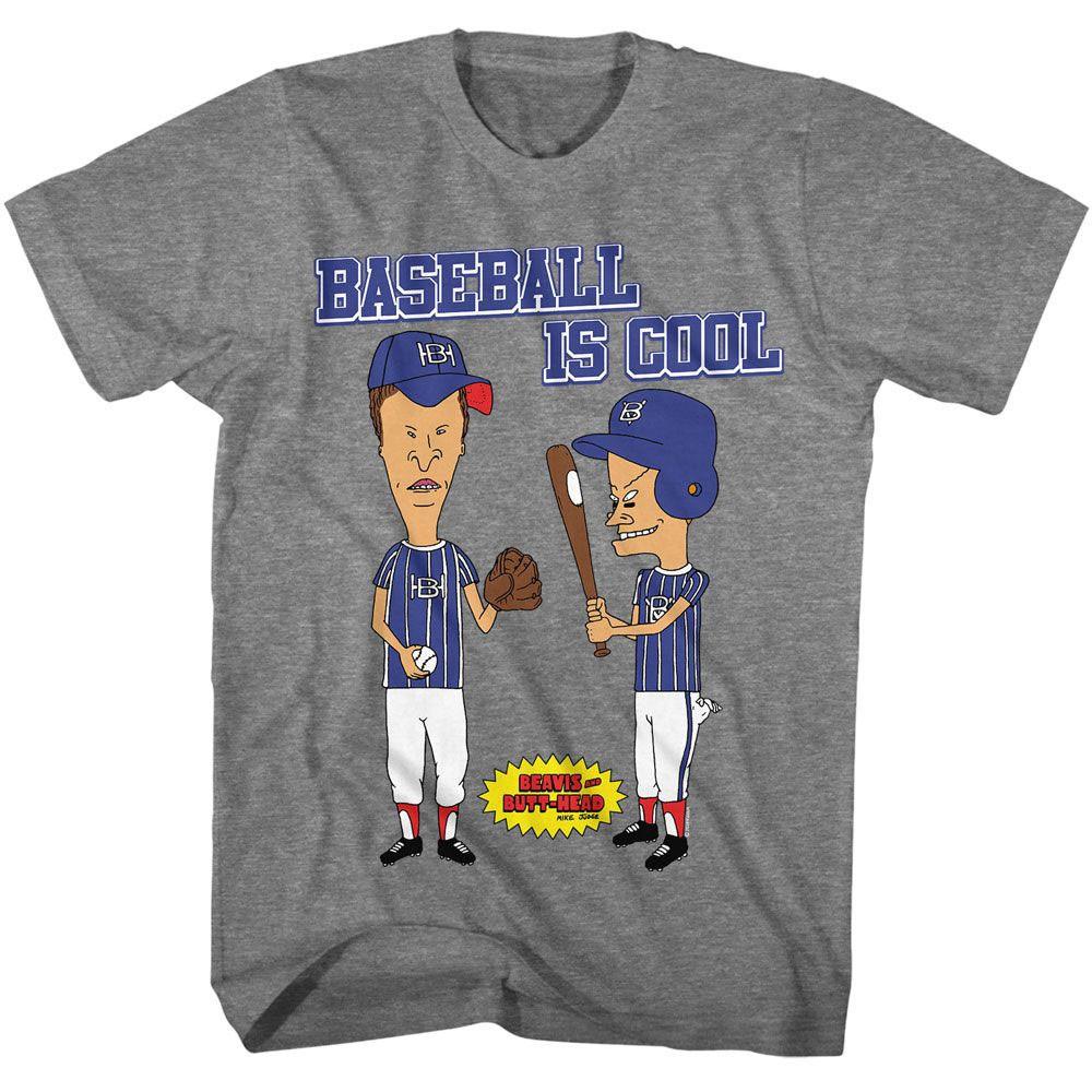 Men s Beavis And Butthead Beavis And Butthead Baseball Is Cool T-shirt Large L