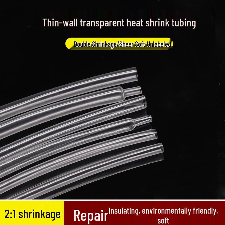 

Ультрапрозора м яка термозбіжна трубка для захисту кабелю аудіо навушників 12mm (1 meter)