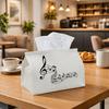 1pc of a Classic Musical-Themed Tissue Box Featuring a Clef Note Design, Ideal for Use In a Car Or Office. This Decorative Napkin Holder, with Its Art