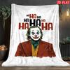 Horror Clown Joker Flannel Blanket Warm Cozy Lightweight Throw for Bed Couch Living Room Gothic Style Home Decor
