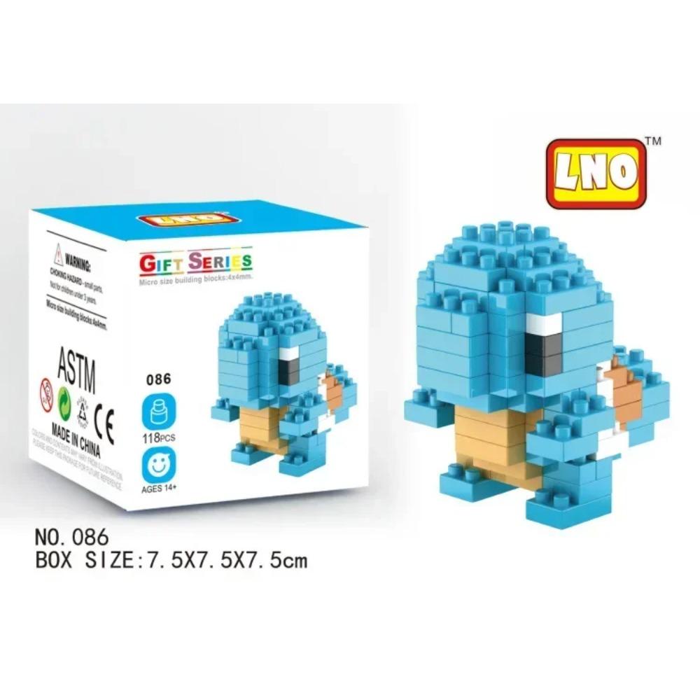 Kawaii LNO Pokemon Micro Building Blocks Snorlax Blastoise Gengar Charmander Bulbasaur Pikachu Mini Brick Figures For Kids Toys
