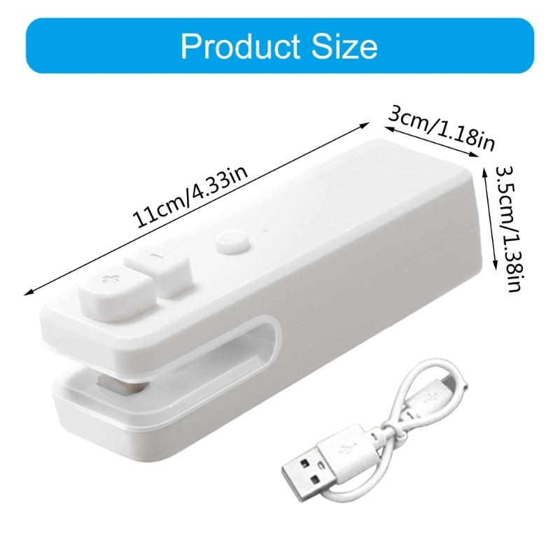 Portable USB Charged Bag Sealer Reliable Miniature Sealer USB Rechargeable Bag Sealer for Frequent Sealing Tasks
