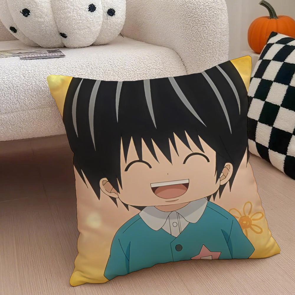 Cute Anime K-Kotaro Lives Alone Pillow Case Anti-dustmite Pillowcase Invisible zipper silky short plush Sofa cushion cover
