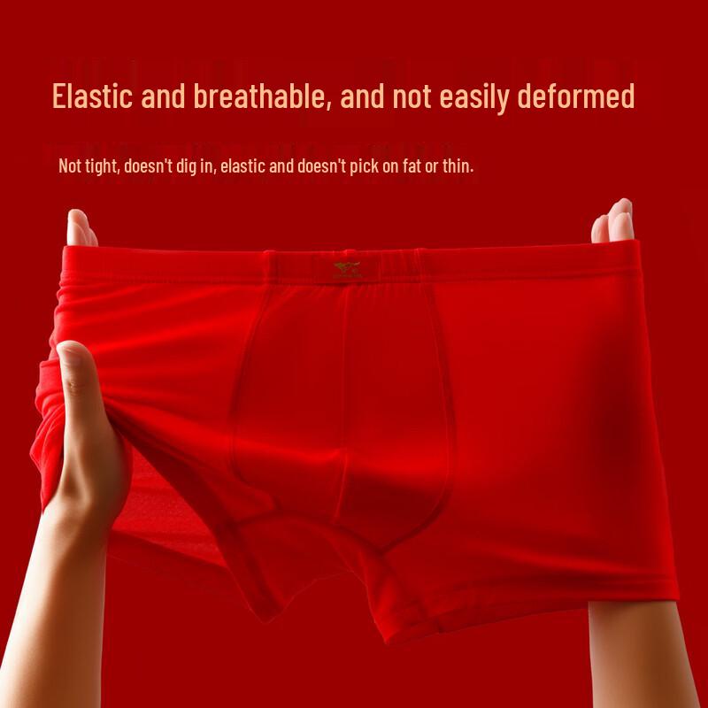 Sevenwolves Men's Red Boxer Briefs - 4 Pack