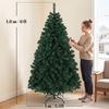 6ft/180cm Artificial Christmas Tree Fir Hinged Xmas Tree Green