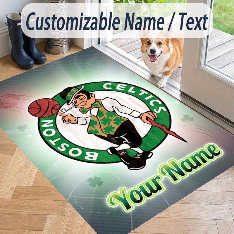 Custom Text Printed Rug Celtic FC Non Slip Floor Carpet For Home Room Decor