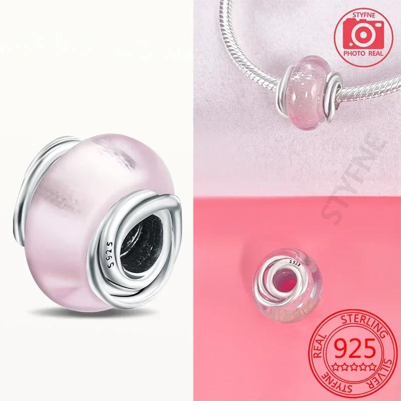 Coppereffervescence Murano Glass Original Colored Beads Fit Original Charm Bracelet Fine Jewelry Diy Giftsfor Women