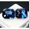 Natural Blue Sapphire Emerald Cut 21.35 Ct CERTIFIED Loose Gemstone Pair A-5171
