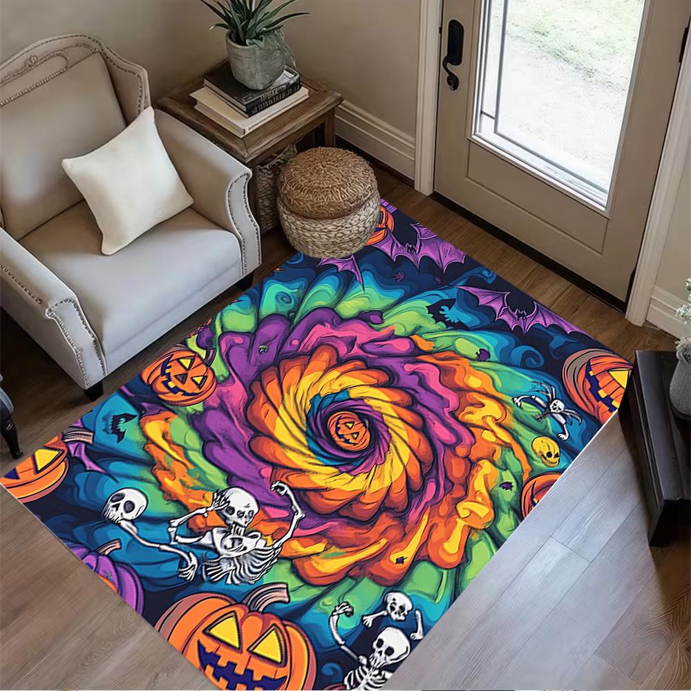 1pc halloween design rug non slip carpet home decor gift living room bedroom