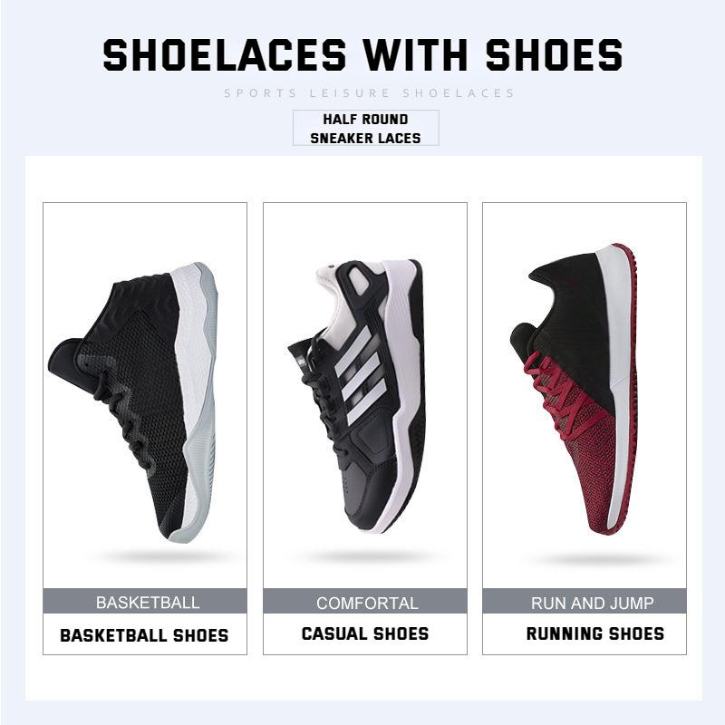 1 Paar runde Sportschuhbänder für Sport-/Laufschuhe Schnürsenkel Oval Oval 24 Farben Halb 100/120/140/160/180cm Schnürsenkel