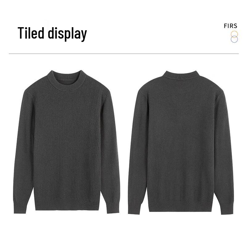 Shanshan Men's 100% Merino Wool Round Neck Pullover Sweater