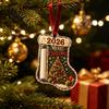 Christmas Money Holder for Cash Stocking Shaped Gift Ornament, Acrylic Hanging Holiday Card Ornament Decor, Xmas Tree Tree, Party Supplies Clip