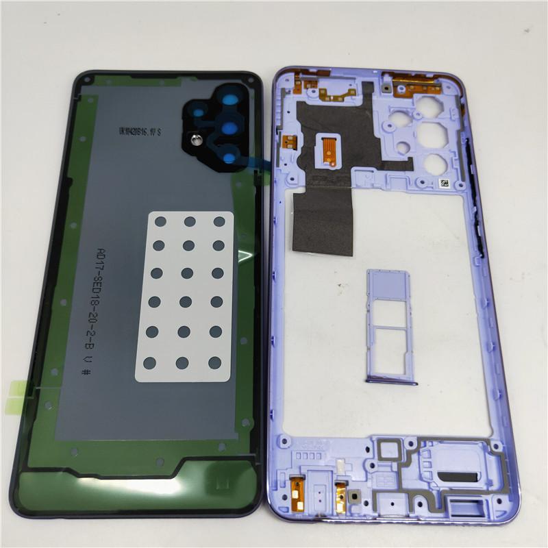 Full Housing For Samsung Galaxy A32 4G A325 Middle Frame Cover+Battery Back Cover Rear Door Cover Repair parts