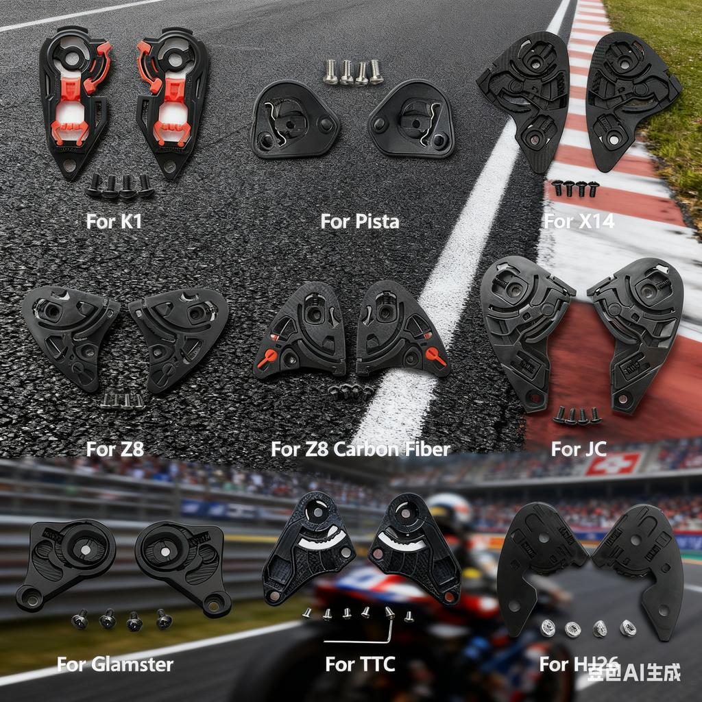 2Pcs Helmet Parts for AGV Pista Motorcycle Vent Nose Seal Mouth Button Base Helmet Accessories Motorcycle Equipments & Parts