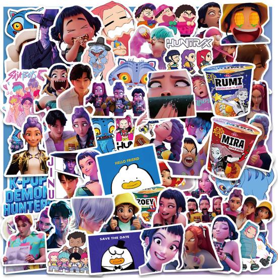Cartoon Anime Stickers Set Rich Patterns Waterproof Decals Decorative DIY Notebook Phone Fridge Stickers for Bag