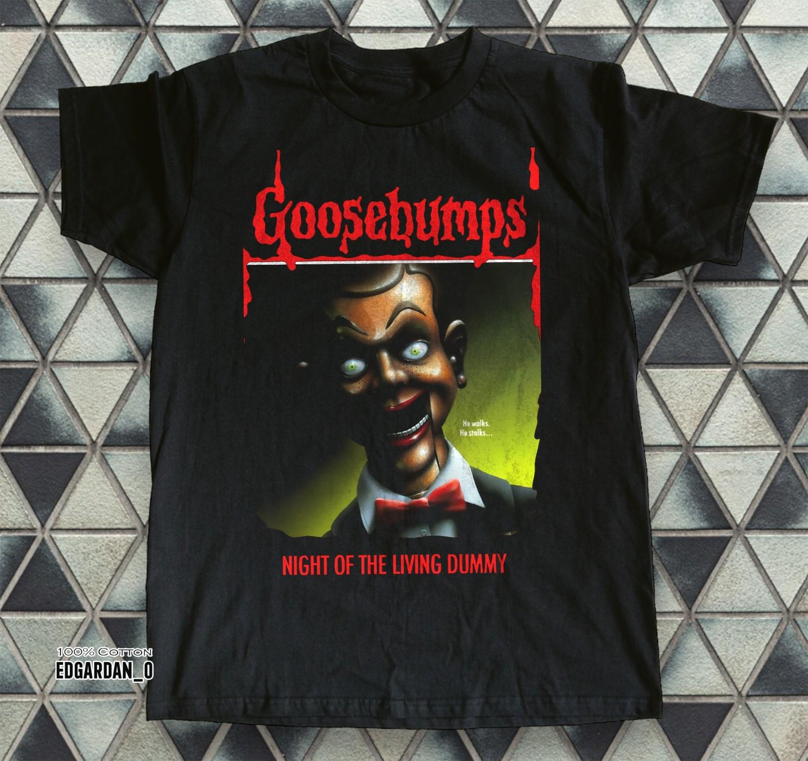 Goosebumps Night of the Living Dummy Horror Halloween Black Unisex T-shirt S-5XL XXL